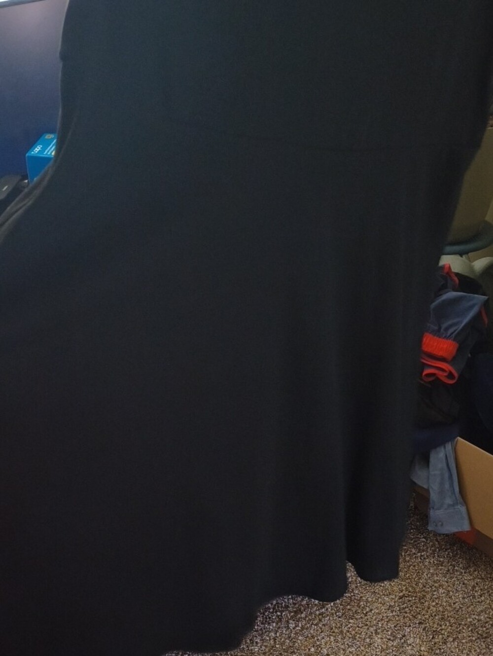 SHEIN Black Short Sleeve Dress with Mesh Heart Detail - Picture 5 of 7